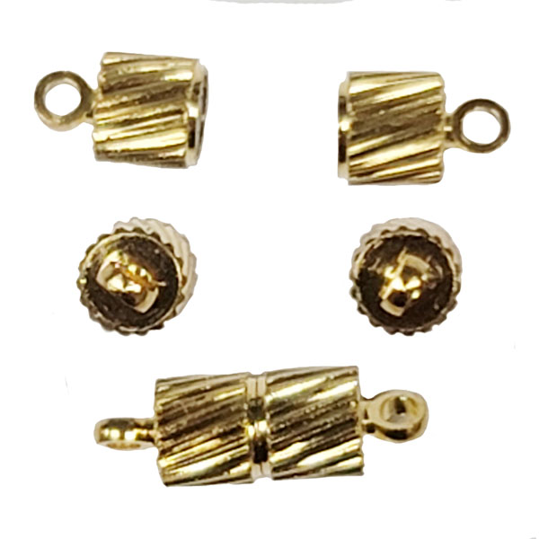 MAGENTIC TWIST TUBE CLASP 5X15MM  GOLD COLOR(10 PCS)
